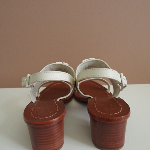 Tory Burch Lowell II Perforated Sandals-S:8 Ivory - Picture 4 of 10